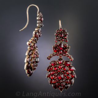 Bohemian Garnet Drop Earrings