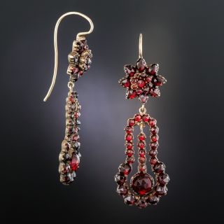 Bohemian Garnet Drop Earrings