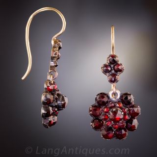 Bohemian Garnet Drop Earrings