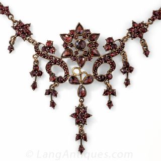 Bohemian Garnet Fringe Necklace