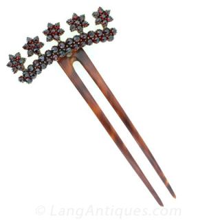 Bohemian Garnet Hair Ornament Main View