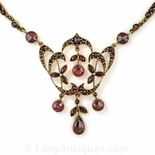 Bohemian Garnet Necklace 