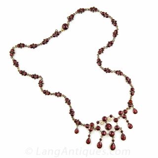 Bohemian Garnet Necklace