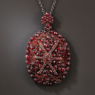 Bohemian Garnet Pendant Locket