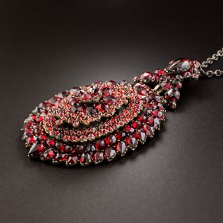 Bohemian Garnet Pendant Necklace