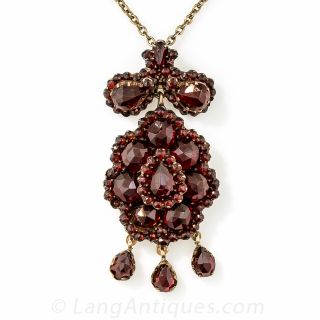 Bohemian Garnet Pendant Necklace