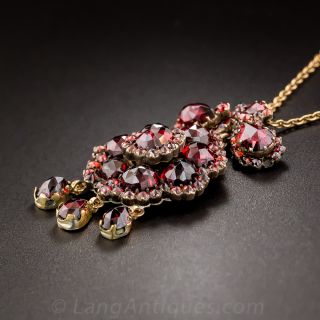 Bohemian Garnet Pendant Necklace