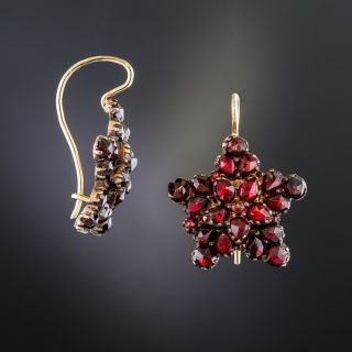 Bohemian Garnet Star Earrings
