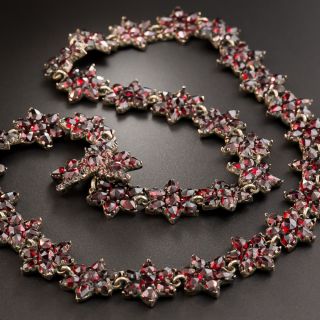 Bohemian Garnet Star Necklace - 1