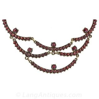 Bohemian Garnet Style Necklace