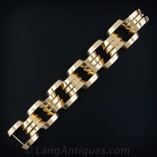 Bold Gold Retro Bracelet