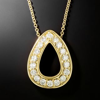 Bold Pear-Shaped Diamond Pendant - 1