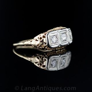 Bright, Beautiful Three-Stone Diamond Ring 