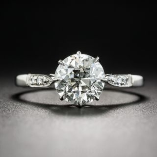 British 1.54 Carat Old European-Cut Vintage Solitaire Diamond Ring