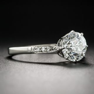 British 1.54 Carat Old European-Cut Vintage Solitaire Diamond Ring