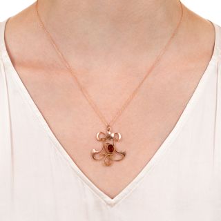 British Art Nouveau Citrine Necklace