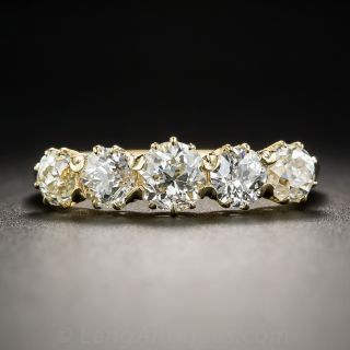 British Vintage Five-Stone Diamond Ring - 2