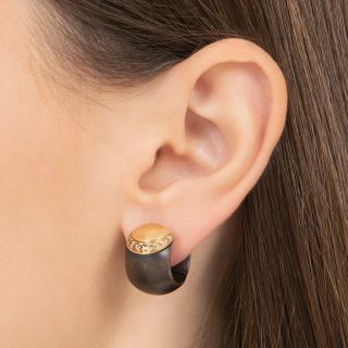 Bronze and Diamond Earrings by IsabelleFa