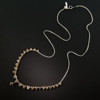 Brown Diamond Platinum Necklace -10.08 Carats