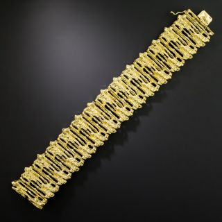 Brutalist 18K Wide Gold Bracelet By H. Stern  - 4