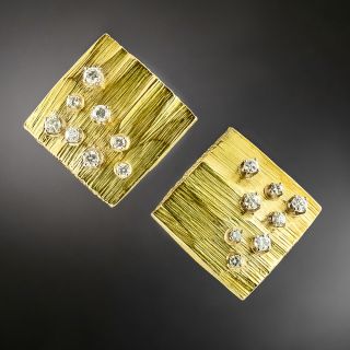 Brutalist Diamond 18K Earrings by Knutson - 4