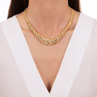 Brutalist Diamond Necklace - French