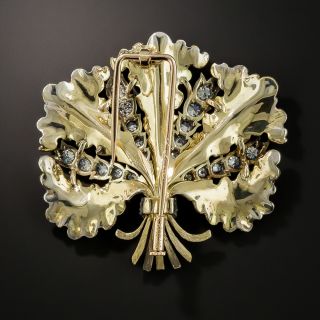 Buccellati Diamond Leaf Brooch