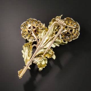 Buccellati Ruby and Diamond Flower Brooch