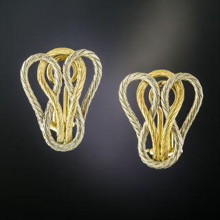 Buccellati Two-Tone Weave Earrings - 2