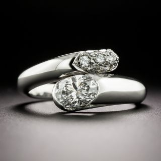 Bulgari Oval Diamond Bypass Ring - 2