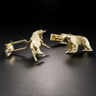 Bull and Bear Cufflinks
