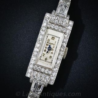 Bulova Platinum Diamond Wrist Watch