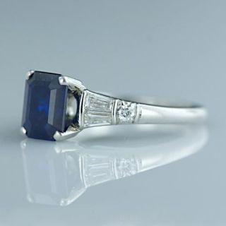 Burma Sapphire and Diamond Ring