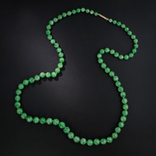 Burmese Jade Bead 22 1/2 Inch Strand - 2