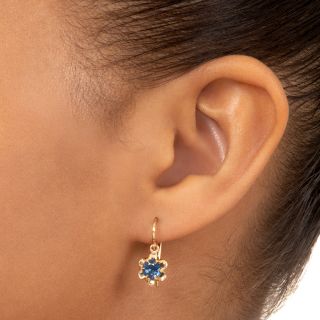 Buttercup 1.35 Carat Total Weight Sapphire Dangle Earrings