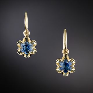 Buttercup 1.38 Carat Total Weight Sapphire Dangle Earrings - 2