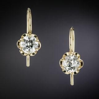Buttercup Diamond Drop Earrings - GIA  - 2