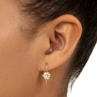 Buttercup Diamond Drop Earrings - GIA 