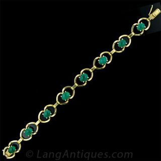 Cabochon Emerald Bracelet