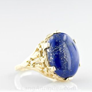 Cabochon Lapis Lazuli Ring