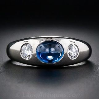 Cabochon Sapphire Domed Band Ring