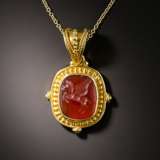 Carnelian Pegasus Pendant - 2