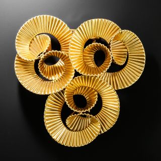 Cartier 14K Retro Swirl Dress Clip - 2