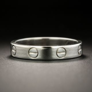 Cartier 18K White Gold Love Wedding Band  - Size 5 3/4 - 1