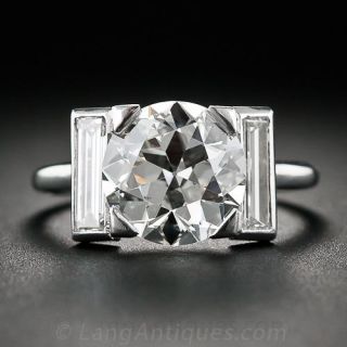 Cartier 3.28 Carat Art Deco Diamond Ring