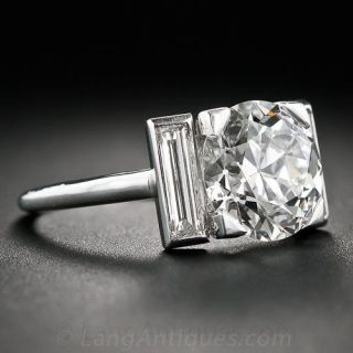 Cartier 3.28 Carat Art Deco Diamond Ring