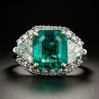 Cartier 5.22 Carat Emerald Diamond Platinum Ring - 2