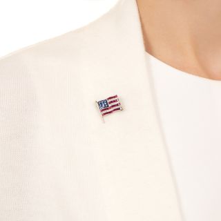 Cartier American Flag Brooch