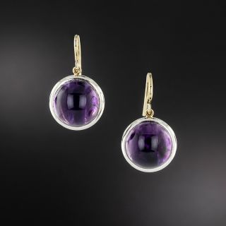 Cartier Bezel-Set Amethyst Drop Earrings - 2