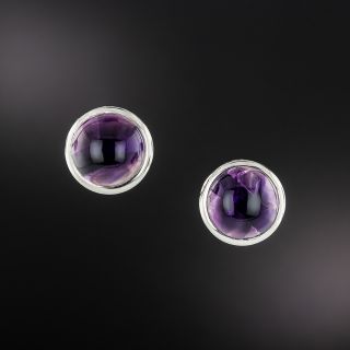 Cartier Cabochon Amethyst Earrings, Circa 1920s - 2